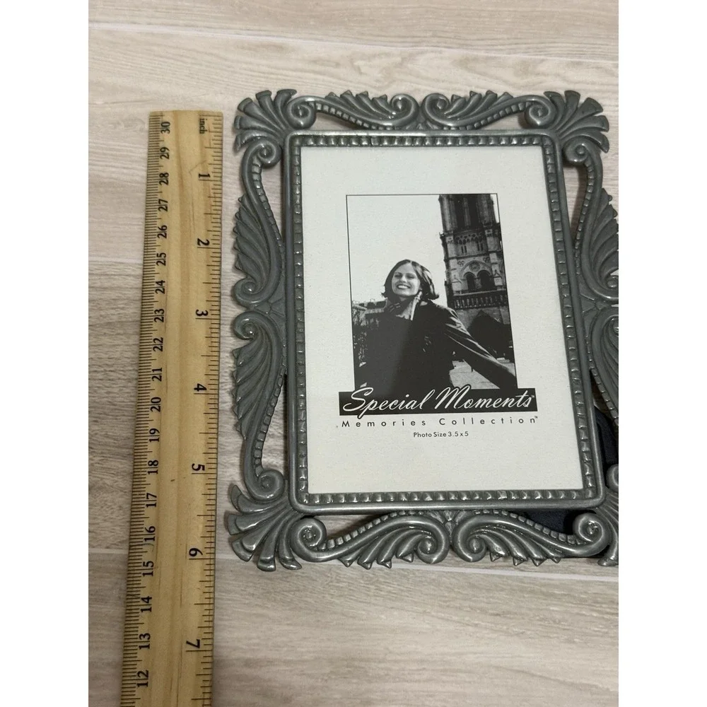 Special Moments Memories Collection Ornate Pewter Gray Metal Picture Frame 3.5x5
